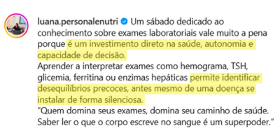 Depoimento de aluno da imersão da FSA sobre interpretação de exames — 2