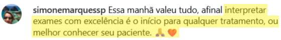 Depoimento de aluno da imersão da FSA sobre interpretação de exames — 5